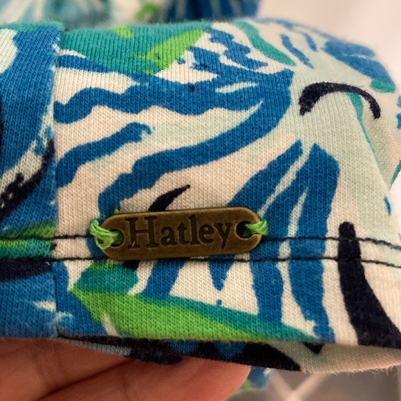 Hatley French Terry Blue & Green Floral Dress Size Small - Picture 5 of 8